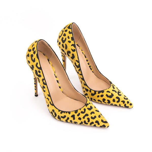 4.7 Inch Leopard Stiletto Pumps for Women Sexy Party High Heels