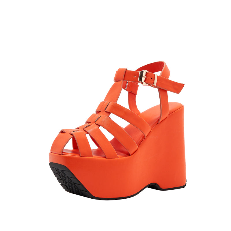 Strappy Roman Sandals Wedge Heels Summer Shoes for Women – AOOAR