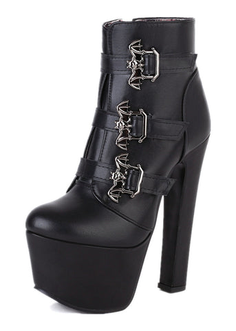 Strappy Ankle high heels platform boots