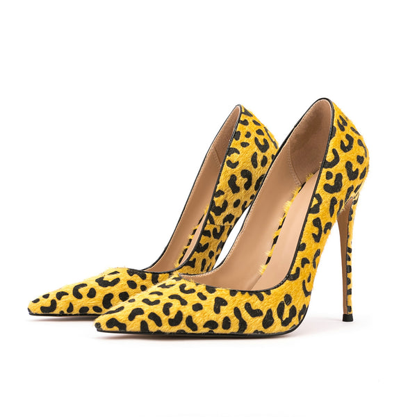4.7 Inch Leopard Stiletto Pumps for Women Sexy Party High Heels