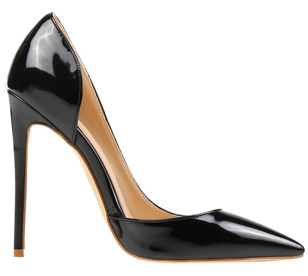 D'Orsay 12cm Cut-out Two-piece Sexy Stiletto High Heel Pumps